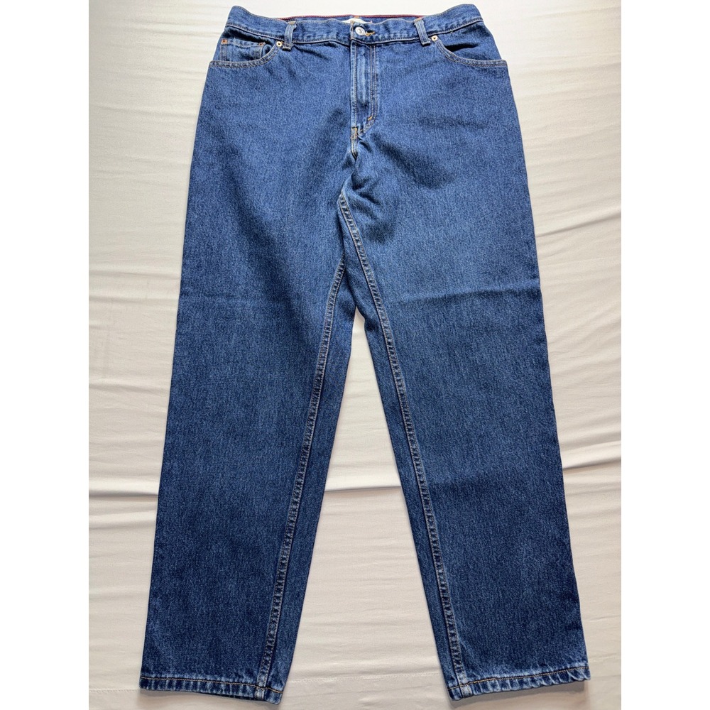 Levis 550 Womens Relaxed Tapered Jeans Blue Medium Wash Denim Size 16 M Cotton